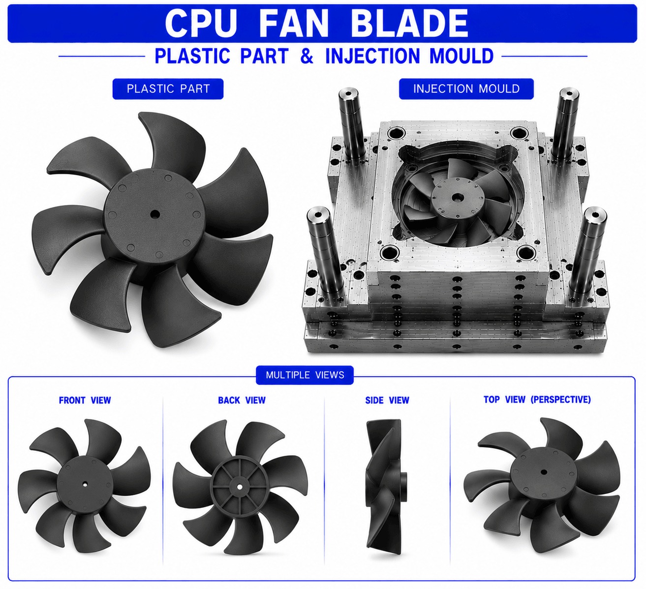 CPU Plastic Fan Blade